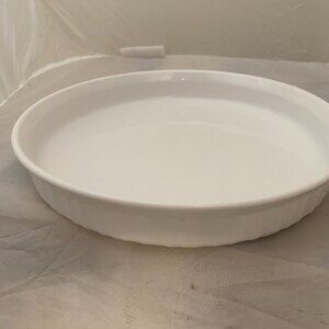 Corning Ware French White Vintage 10.5" Pie Dish F-3-B F3B PYROCERAM Glass